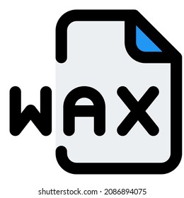 WAX is plain text format and contains the URL location of the audio file