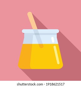 Wax pot stick icon. Flat illustration of wax pot stick vector icon for web design