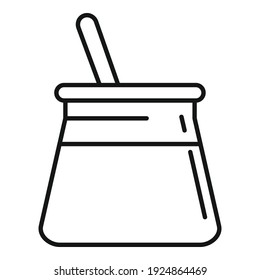 Wax pot stick icon. Outline wax pot stick vector icon for web design isolated on white background