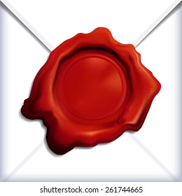 wax press, against the background of the envelope