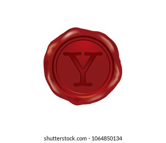 Wax Seal with alphabet Y Letter Stamp