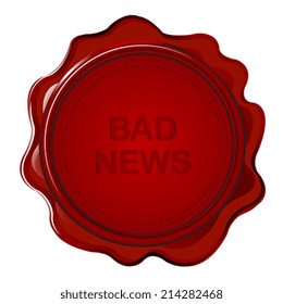 Wax seal with bad news