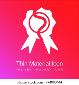 Wax seal broken red and pink gradient material white icon minimal design