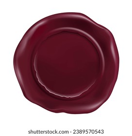 Wax seal for certificates, letters. Vector illustration