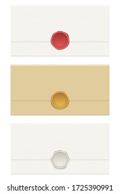 Wax seal envelope vector design illustration isolated on white background