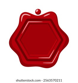 Wax seal of hexagonal shape