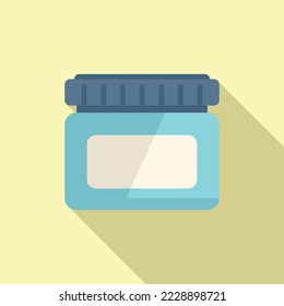Wax seal icon flat vector. Gold letter. Hair removal