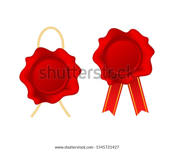 Wax Seal Isolated On White Background Stock Vector (Royalty Free ...