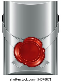 Sello de cera sobre fondo de lujo, vector