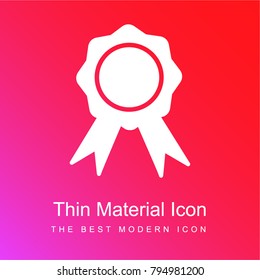Wax seal with ribbon red and pink gradient material white icon minimal design