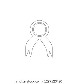 wax seal, signet or stamp. simple flat vector icon illustration. outline line symbol - editable stroke