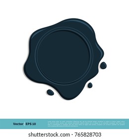 Wax Seal Stamp Icon Vector Logo Template Illustration Design. Vector EPS 10.