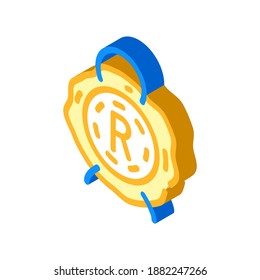 wax seal stamp isometric icon vector. wax seal stamp sign. isolated symbol illustration