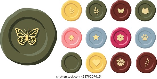 Wax seal stamp vector art