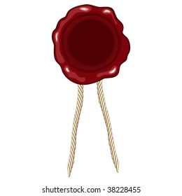 Wax seal with string