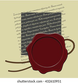 wax seal vector flat design / wax seal vector