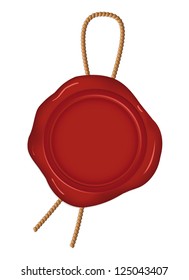 Wax seal. Vector illustration