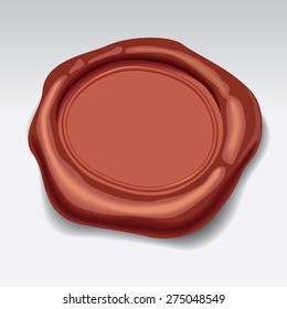 Wax Seal. Vector illustration.