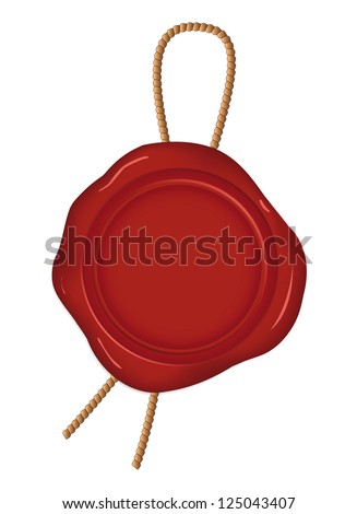 Wax seal. Vector illustration