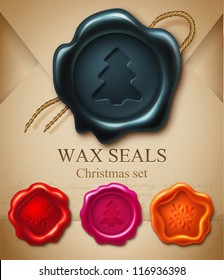 Wax seals. Christmas set