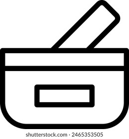 Wax skincare and beauty care icon with black outline style. wax, spa, salon, skin, female, cosmetic, treatment. Vector Illustration