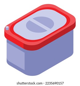 Wax spa device icon isometric vector. Fire aromatic. Wick decoration