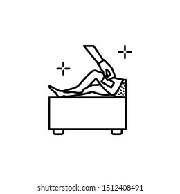 Wax spa legs icon. Element of spa thin line icon