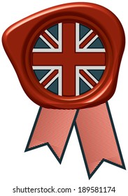 Wax stamp british flag