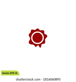 wax stamp icon logo template design element