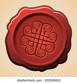 wax stamp with ornament