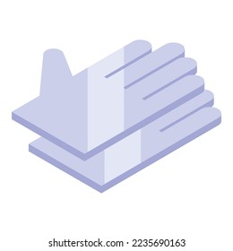 Wax therapy gloves icon isometric vector. Aromatic candle. Spa aroma