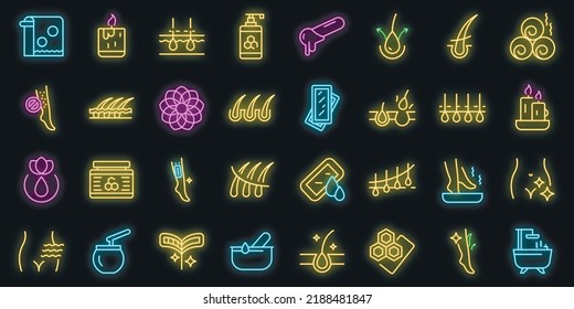 Wax therapy icon outline vector. Hair removal. Beauty cosmetic vector neon