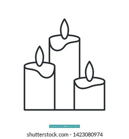 Wax Type (Paraffin or Soy) Icon Vector Illustration Logo Template