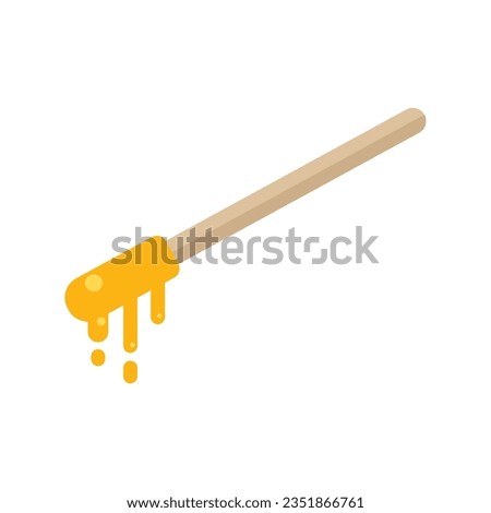 Wax use stick icon flat vector. Seal stamp. Hair removal isolated