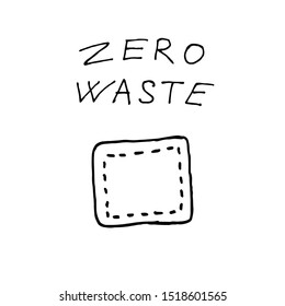 Waxed napkins for food storage - zero waste illustration. Vector illustration