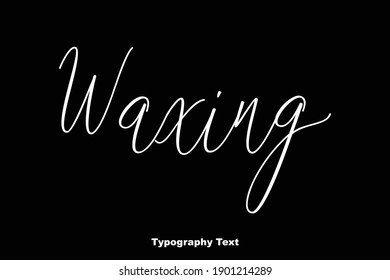 Waxing Font Typography Welcome Text on Black Background