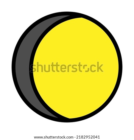 Waxing gibbous moon icon vector isolated on white background
