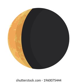 waxing gibbous moon on background