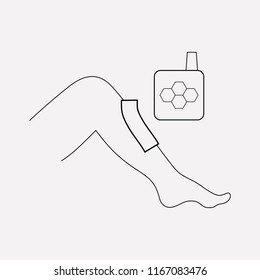 Waxing icon line element. Vector illustration of waxing icon line isolated on clean background for your web mobile app logo design.