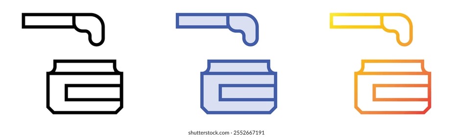 waxing icon. Linear, Blue Fill and Gradient Style Design Isolated On White Background
