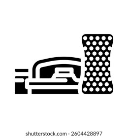 waxing kit snowboard glyph icon vector. waxing kit snowboard sign. isolated symbol illustration