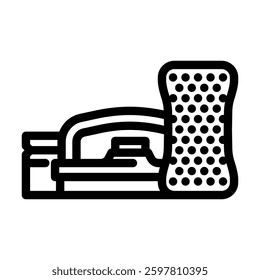 waxing kit snowboard line icon vector. waxing kit snowboard sign. isolated contour symbol black illustration