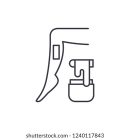 Waxing line icon concept. Waxing vector linear illustration, symbol, sign