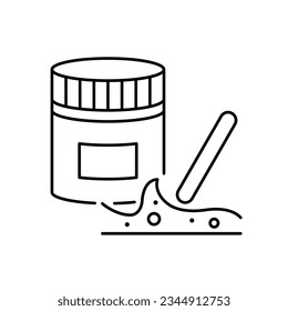Waxing line icon. Depilation icon. Vector illustration