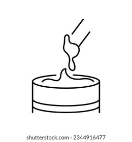Waxing line icon. Depilation icon. Vector illustration