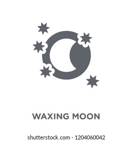 Waxing moon icon. Waxing moon design concept from Weather collection. Simple element vector illustration on white background.