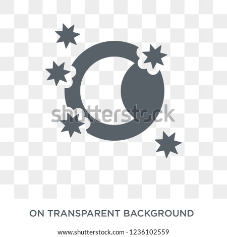 Waxing moon icon. Waxing moon design concept from Weather collection. Simple element vector illustration on transparent background.