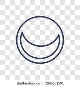 Waxing moon icon. Trendy linear Waxing moon logo concept on transparent background from Weather collection
