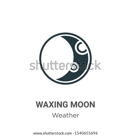 Waxing moon vector icon on white background. Flat vector waxing moon icon symbol sign from modern weather collection for mobile concept and web apps design.