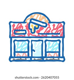 depilação de cabelo salão de depilação ícone doodle esboço vetor. depilação de cabelo salão de depilação sinal. símbolo isolado ilustração